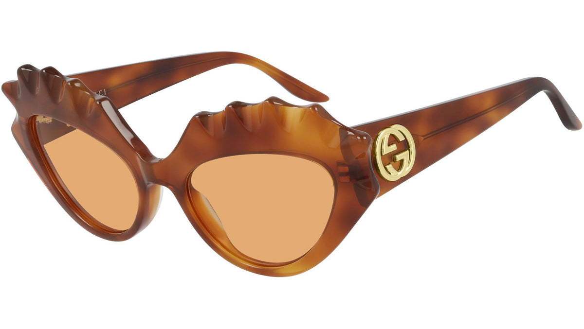 Gucci GG0781S 001 52mm Orange/Black/Grey Cat Eye Gucci New Pop Web 52MM Cat-Eye Sunglasses | Saks Fifth Avenue main image 2